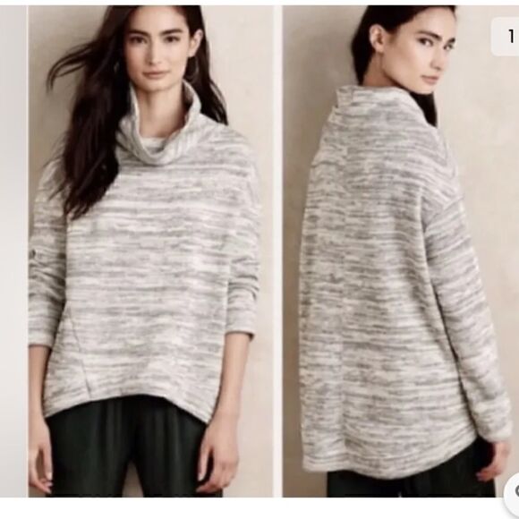 Anthropologie Sweaters - Anthropologie Saturday Sunday Women's Gray Space Dye Cowl Neck Sweater M